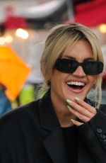 ASHLEY ROBERTS Arrives at Heart Radio in London 04/21/2023
