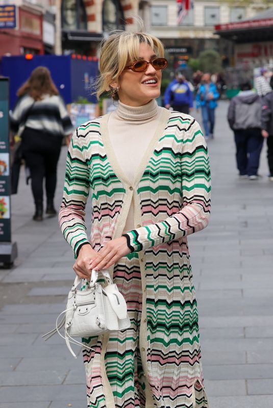 ASHLEY ROBERTS Arrives at Heart Radio in London 04/27/2023 