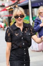 ASHLEY ROBERTS Leaves Heart Breakfast Show in London 04/20/2023