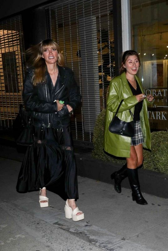ASHLEY SCOTT Out for Dinner with Friend at Craig