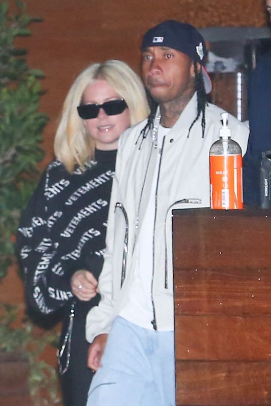 AVRIL LAVIGNE and Tyga Leaves Soho House in Malibu 04/02/2023