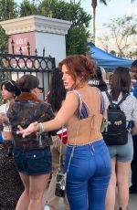 BELLA THORNE Arrives for Day 3 at Coachella Festival in Indio 04/16/2023