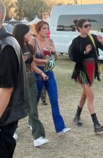 BELLA THORNE Arrives for Day 3 at Coachella Festival in Indio 04/16/2023