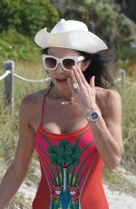 BETHENNY FRANKEL in Swimsuit at a Beach in Miami 04/17/2023