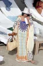 BETHENNY FRANKEL Relaxes at a Beach in St. Barths 04/04/2023