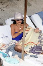 BETHENNY FRANKEL Relaxes at a Beach in St. Barths 04/04/2023