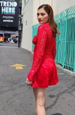 BLANCA BLANCO in a Red Dress Out in Beverly Hills 04/16/2023