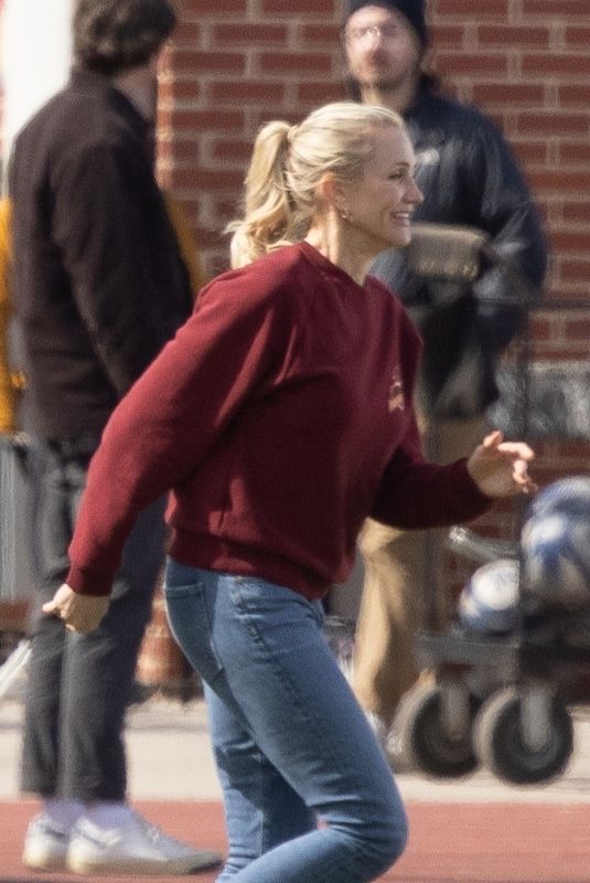 CAMERON DIAZ on the Set of Back In Action in Atlanta 04/10/2023