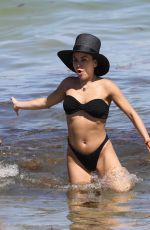 CAROLINA GAITAN in Vikini with a Friend at Soho Beach House in Miami Beach 04/07/2023