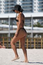 CHANTEL JEFFRIES in Bikini at a Beach in Miami 04/04/2023