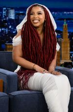 CHLOE BAILEY at Tonight Show Starring Jimmy Fallon in Los Angeles 04/07/2023