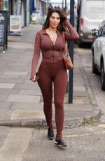CHLOE FERRY Heading to Her Salon in Newcastle 04/06/2023
