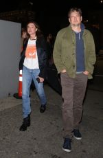 CHRISTA MILLER and Bill Lawrence Arrives at Their Daughter Charlotte Lawrence Show at Hotel Cafe Live Music Bar in Los Angeles 04/05/2023