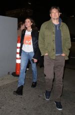 CHRISTA MILLER and Bill Lawrence Arrives at Their Daughter Charlotte Lawrence Show at Hotel Cafe Live Music Bar in Los Angeles 04/05/2023