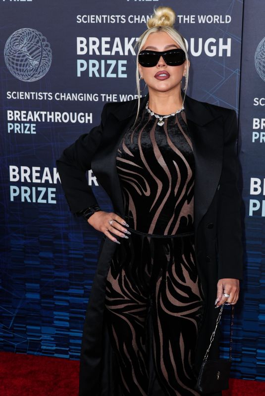 CHRISTINA AGUILERA at 9th Annual Breakthrough Prize Ceremony in Los Angeles 04/15/2023