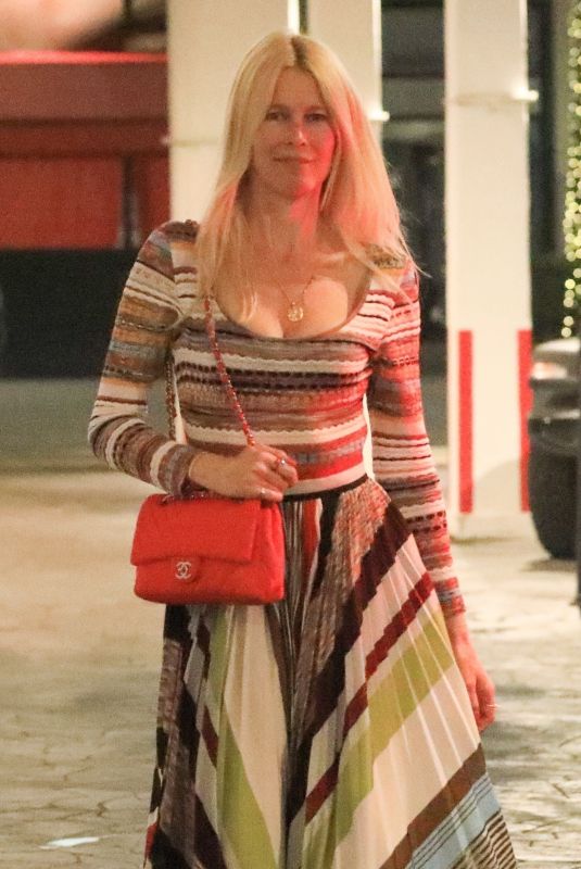 CLAUDIA SCHIFFER Leaves E Baldi Restaurant in Beverly Hills 04/06/2023