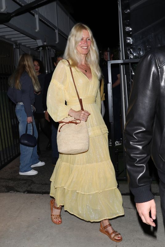 CLAUDIA SCHIFFER Out for Dinner in Santa Monica 04/08/2023