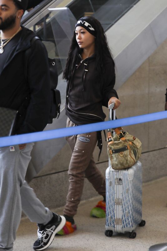 COI LERAY Arrives at LAX Airport in Los Angeles 04/28/2023
