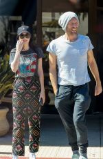 DAKOTA JOHNSON and Chris Martin Out for Coffee in Malibu 04/07/2023