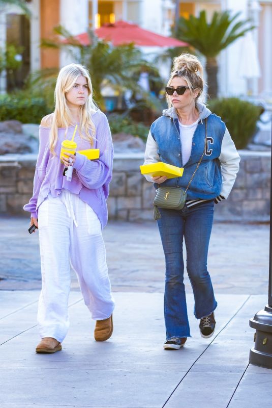 DENISE RICHARDS and LOLA SHEEN at La La Land Restaurant in Calabasas 04/06/2023