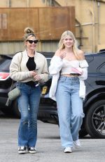 DENISE RICHARDS Out for Lunch with Her Daughters SAMI and LOLA at A Votre Sante in Brentwood 04/11/2023