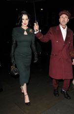 DITA VON TEESE Night Out with Friends in London 04/01/2023 