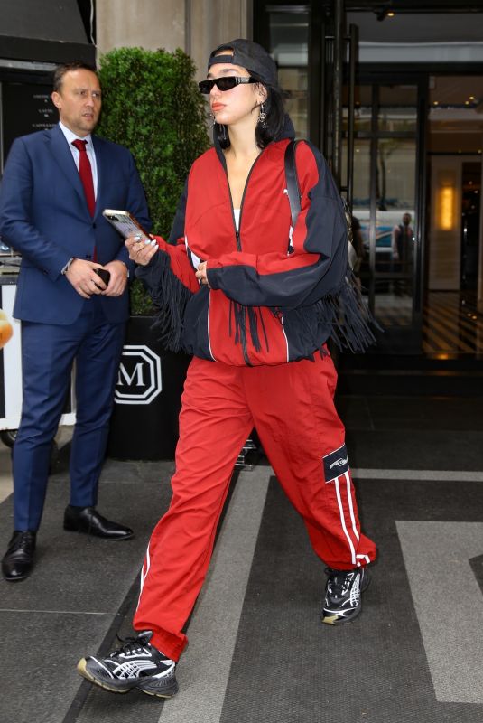 DUA LIPA Leaves Her Hotel in New York 04/28/2023