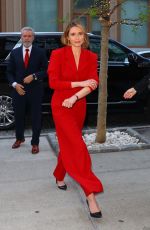ELIZABETH OLSEN Arrives at Late Show with Stephen Colbert in New York 04/19/2023