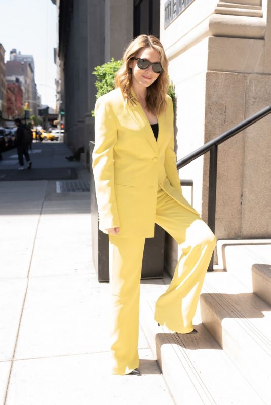 ELIZABETH OLSEN Out for a Press Day in New York 04/19/2023