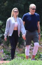 EMMA KROKDAL and Dolph Lundgren Out in Los Angeles 04/16/2023