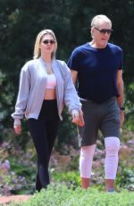 EMMA KROKDAL and Dolph Lundgren Out in Los Angeles 04/16/2023