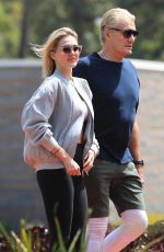 EMMA KROKDAL and Dolph Lundgren Out in Los Angeles 04/16/2023