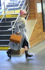 EMMA ROBERTS Filming at a Local Subway Station in Manhattan 04/25/2023