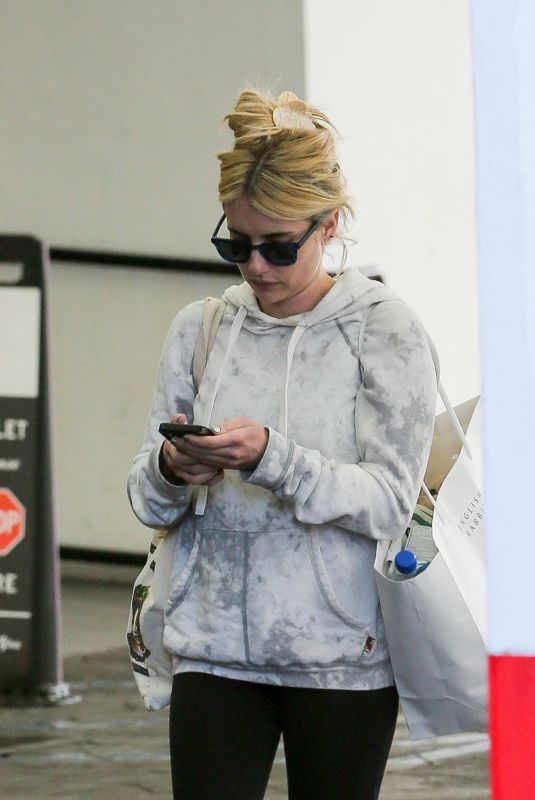 EMMA ROBERTS Leaves a Spa in Beverly Hills 04/08/2023