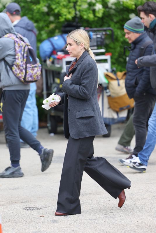 EMMA ROBERTS on the Set of American Horror Story in New York 04/28/2023