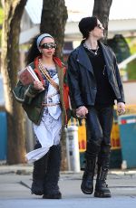 FKA TWIGS and Jordan Hemingway Out in New York 04/20/2023
