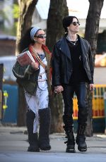 FKA TWIGS and Jordan Hemingway Out in New York 04/20/2023