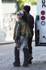 FKA TWIGS and Jordan Hemingway Out in New York 04/20/2023
