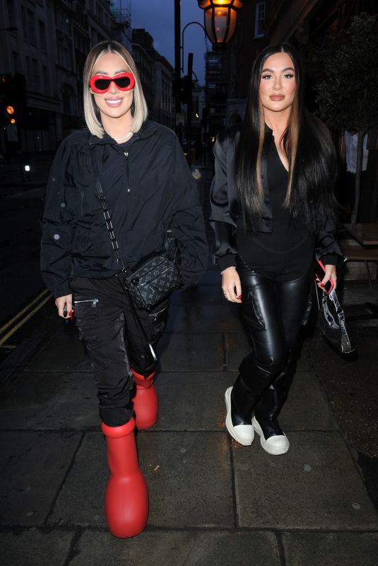 FRANKIE and DEMI SIMS Arrives at PrettyLittleThing Showroom Launch in London 04/12/2023