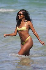 GABRIELLE UNION in Bikini at a Beach in Miami 04/07/2023