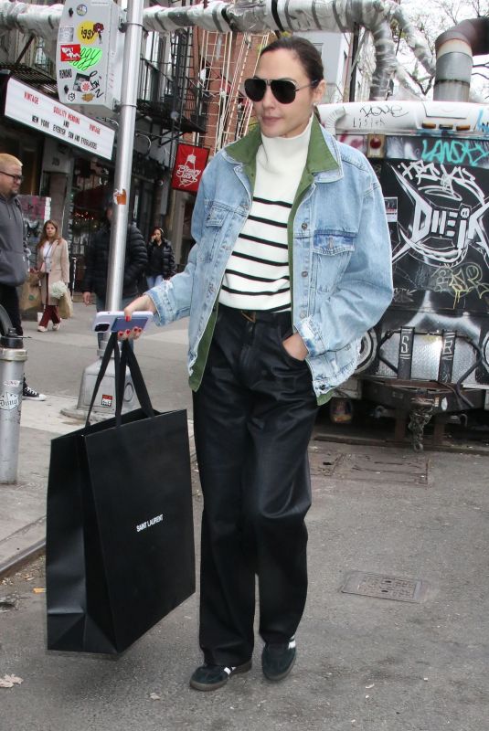 GAL GADOT Out Shopping at Saint Laurent in New York 04/28/2023