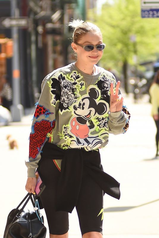 GIGI HADID Out and About in New York 04/21/2023