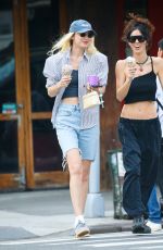 GIGI HADID Out for Ice Cream with a Friend in New York 04/13/2023