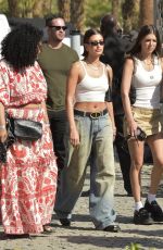 HAILEY BIEBER Arrives at Revolve Party at Coachella 2023 Music Festival in Indio 04/15/2023