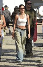 HAILEY BIEBER Arrives at Revolve Party at Coachella 2023 Music Festival in Indio 04/15/2023