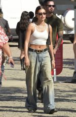 HAILEY BIEBER Arrives at Revolve Party at Coachella 2023 Music Festival in Indio 04/15/2023