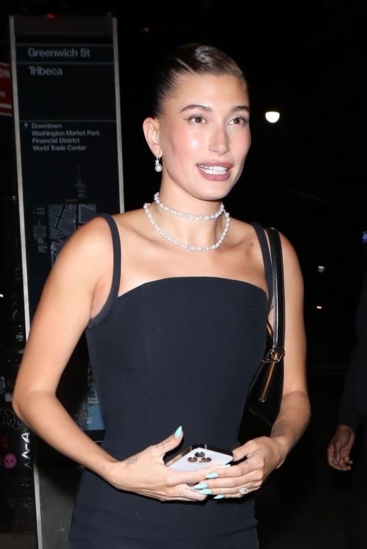 HAILEY BIEBER Leaves Tiffany & Co Event in New York 04/27/2023