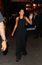 HAILEY BIEBER Out for Dinner at Carbone in New York 04/26/2023