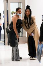HALLE BAILEY Arrives at LAX Airport in Los Angeles 04/10/2023