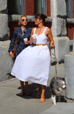HELENA CHRISTENSEN Out with Her Dog in New York 04/21/2023